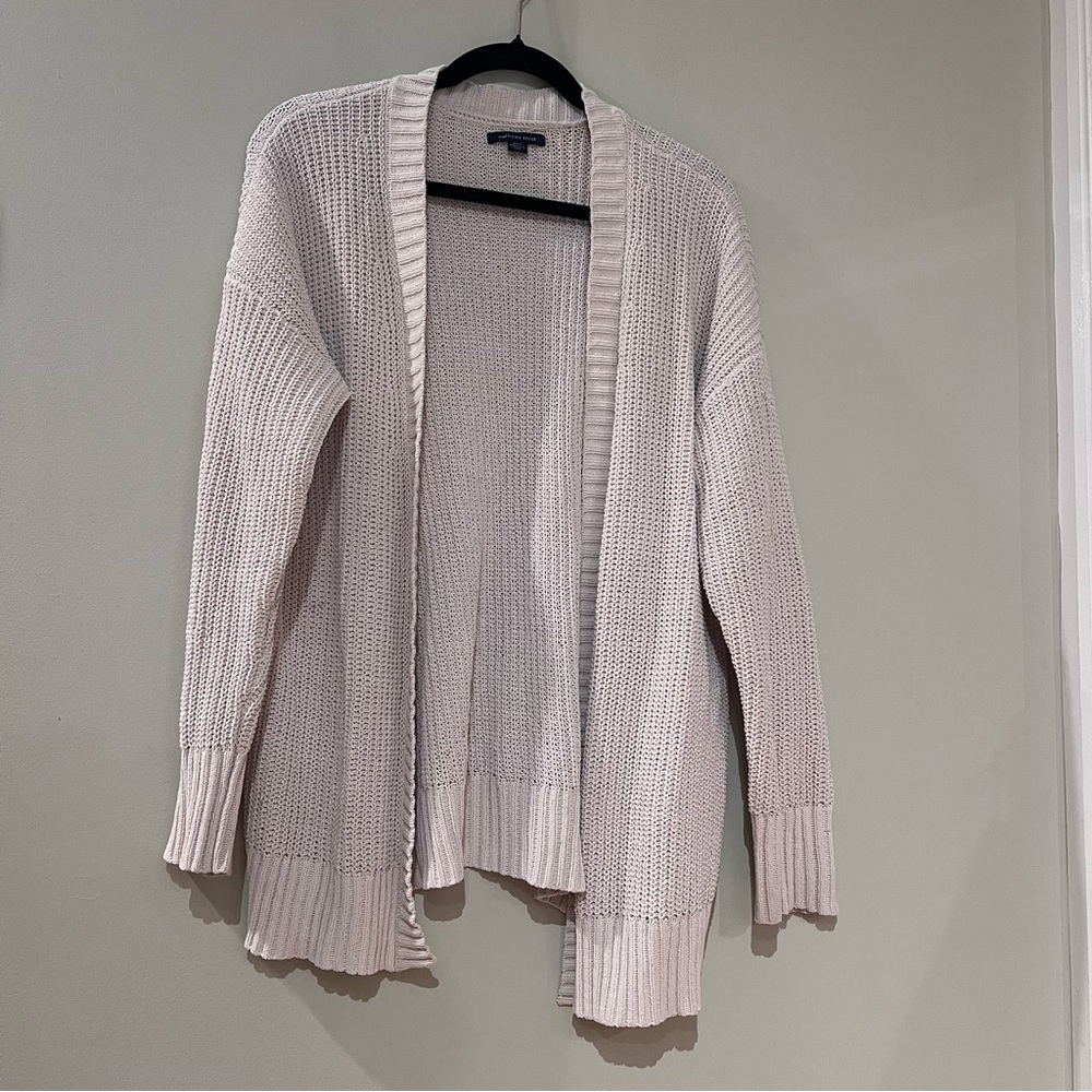 American Eagle Beige Open Cardigan